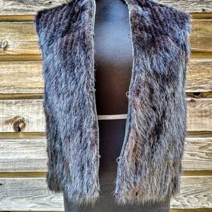 Dark Brown Saga Mink Vest in Medium